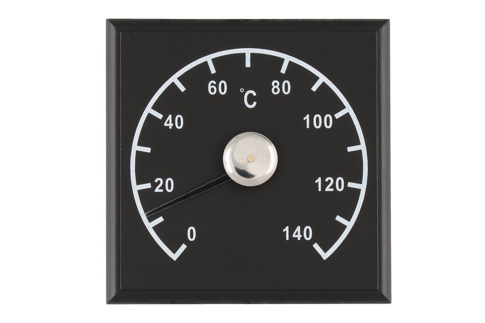 4Living sauna thermometer vierkant - pine (zwart)