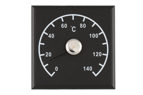 4Living sauna thermometer vierkant - pine (zwart)