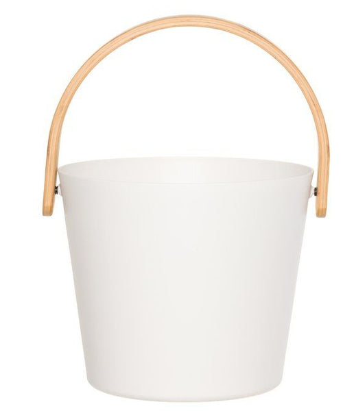 Rento aluminium sauna emmer (5 liter) met handvat - Wit