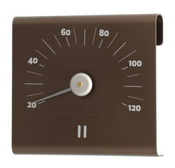 Rento aluminium sauna thermometer vierkant - bruin