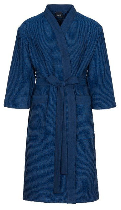 Rento Kenno unisex sauna badjas donkerblauw - L/XL