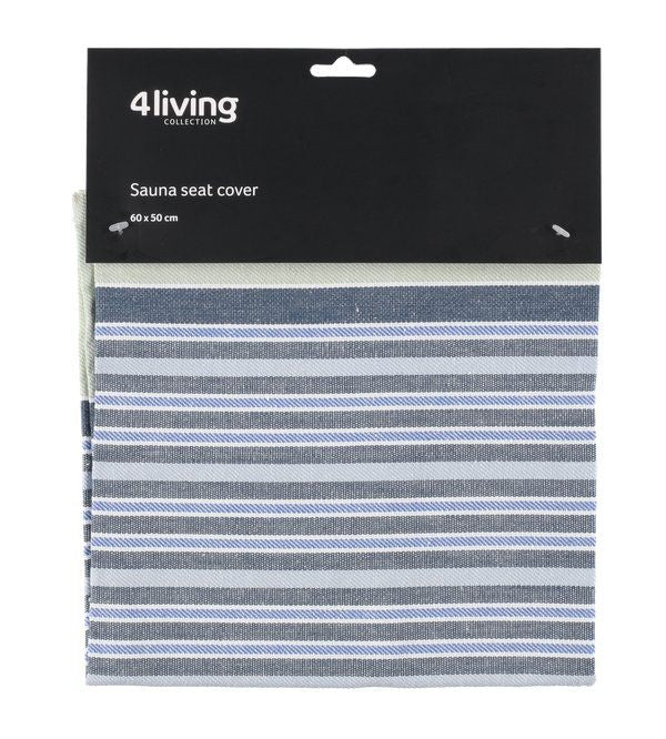 4Living sauna seat cover 60 x 50 cm - Groen/Blauw