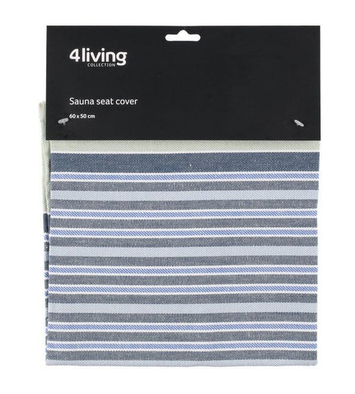 4Living sauna seat cover 60 x 50 cm - Groen/Blauw
