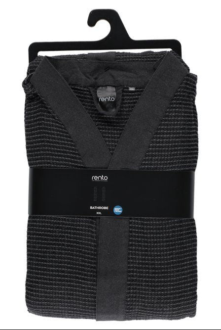 Rento Kenno unisex sauna badjas donkergrijs - S/M