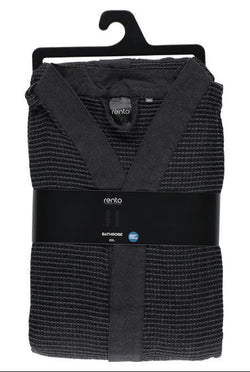 Rento Kenno unisex sauna badjas donkergrijs - S/M