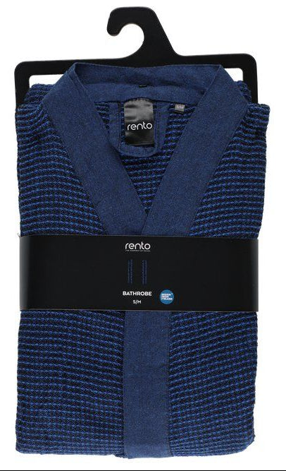 Rento Kenno unisex sauna badjas donkerblauw - L/XL