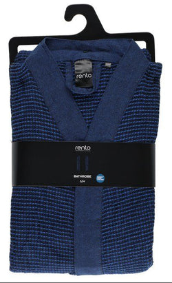 Rento Kenno unisex sauna badjas donkerblauw - L/XL