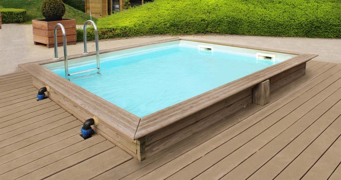 Gardipool Quartoo City 3,90 x 3,00 x 1,20 m - hardhouten rand