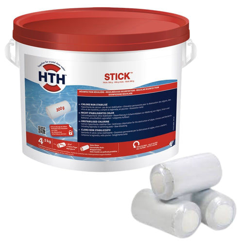 HTH 300 grams zwembad chloorsticks 4,5kg