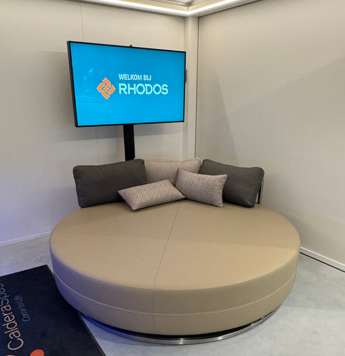 Rond Loungebed  Taupe –  Ø200 x 45 cm - demo