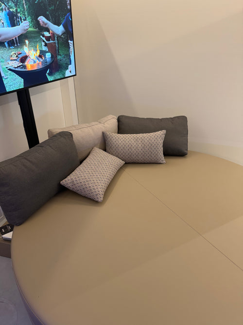 Rond Loungebed  Taupe –  Ø200 x 45 cm - demo