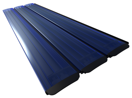 Polycarbonaat solar zwembad lamellen - blauw (per m2)
