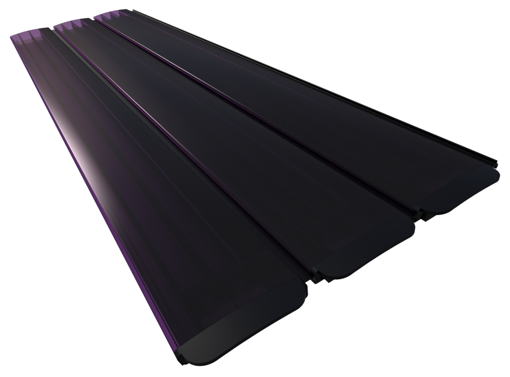 Polycarbonaat solar zwembad lamellen - violet black (per m2)