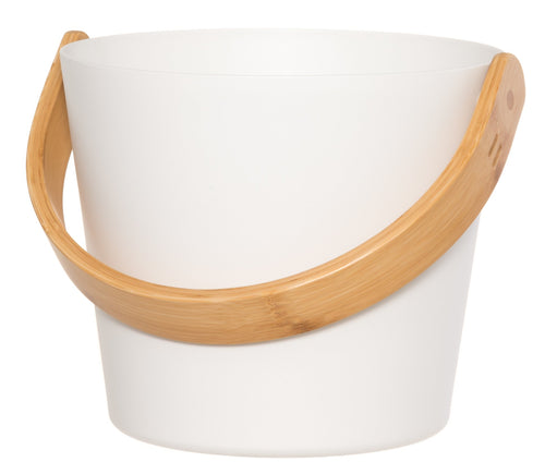 Rento aluminium sauna emmer (5 liter) met handvat - Wit
