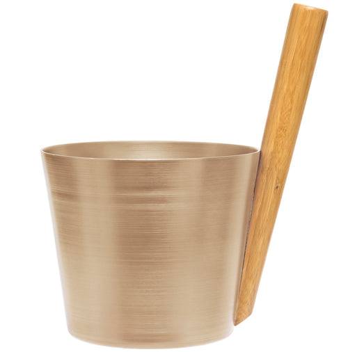 Rento aluminium sauna emmer met staafgreep Champagne