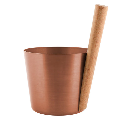 Rento aluminium sauna emmer (5 liter) met staafgreep - Koper