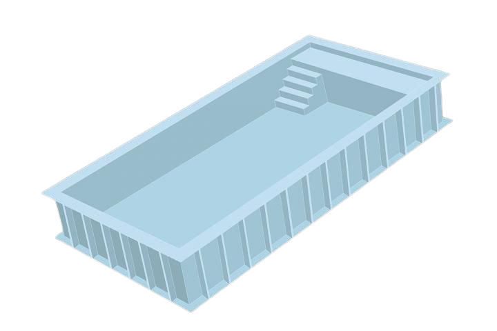 Solpool polypropyleen zwembad 600 x 300 x 150 cm incl. lamellen afdekking