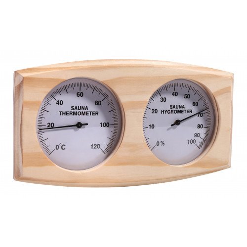 Sawo sauna thermo-hygrometer ovaal - Pine