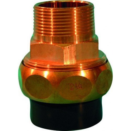 PVC-brons 3/3 koppeling 50 mm (lijmverbinding) x 1,5” buitendraad