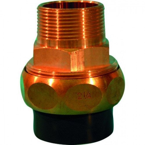 PVC-brons 3/3 koppeling 50 mm (lijmverbinding) x 2” buitendraad