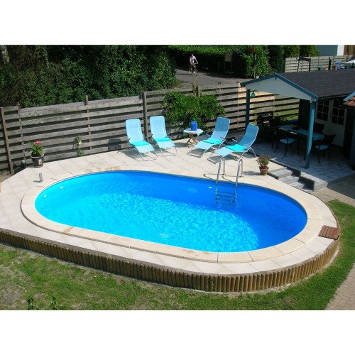 Happy Pool Ovaal Metalen Zwembad 488 x 300 cm (hoogte 120cm)