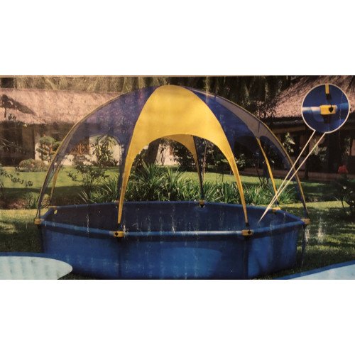 Opzetzwembad met nylon koepel - 250 x 50cm