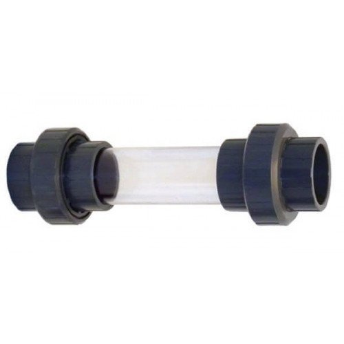 Zichtglas 50 mm met 3/3 PVC-koppeling
