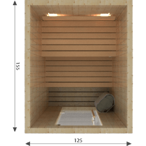 Rhodos sauna 125 x 155
