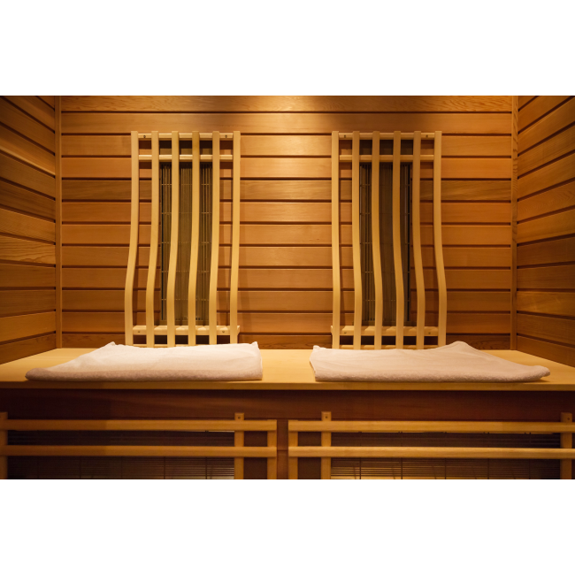 BH218C infraroodcabine / sauna combi 218 x 116 212 cm - Hemlock kopen? - Rhodos-shop.nl