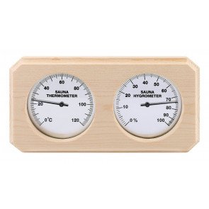 Sauna thermo-hygrometer rechthoekig - Pine