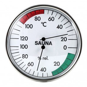 Sauna thermo-hygrometer basic Ø12 cm