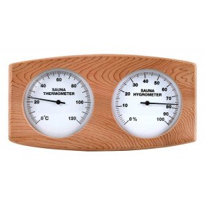 Sauna thermo-hygrometer ovaal - Red Cedar