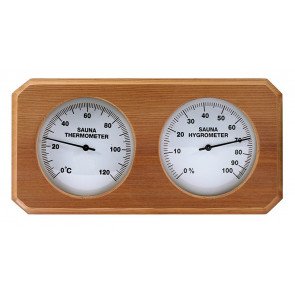 Sauna thermo-hygrometer rechthoekig - Red Cedar