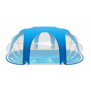 Blue Bay poolhouse ovaal 530 x 410 x 205 cm