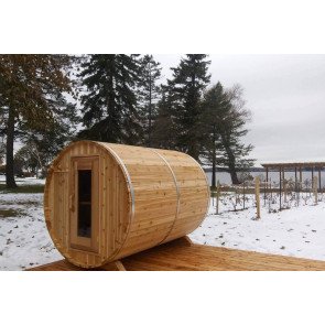 Dundalk barrel sauna Ø213 x 213 cm - Knotty Red Cedar (PD)