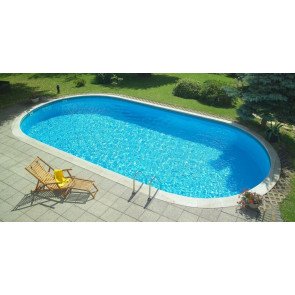 Aqualine stalen zwembad 490 x 300 x 120 cm (0,8 mm) + startset