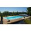 Polyfaser Adria-85, rechthoekig prefab polyester zwembad, sfeerbeeld