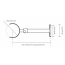 Jee-O muurbeugel Original & Pure - gepolijst RVS tekening